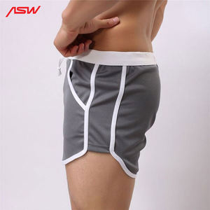 Pantalones cortos de gimnasio ecológicos con logotipo personalizado para hombre, ropa de calle deportiva lisa, antiarrugas, diferentes colores, oferta sólida, OEM - Product Image 3