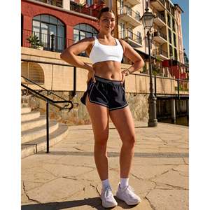 <b>White</b> Plus Size Padded Yoga <b>Sports</b> <b>Bra</b>-Breathable Lightweight Activewear Set - Product Image 3