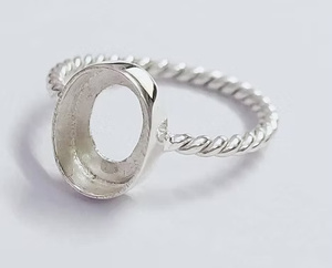 Oferta de Navidad: Componente de Joyería de Plata de Ley 925 Ecológica, Bañado en Oro, con Engaste Ovalado de 6x8mm para Cuentas en Forma de Cuerda Trenzada - Product Image 6