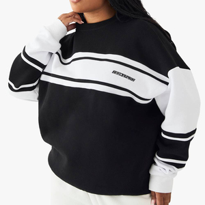 Sudadera Deportiva Personalizada Premium Negra para Mujer, 100% Algodón, Invierno, Logotipo Frontal, Estilo Urbano, Cuello Redondo, Mangas Largas, para Gimnasio - Product Image 1