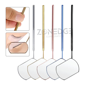 Grand miroir de cils carré en acier inoxydable de marque de distributeur personnalisé extensions de cils de couleur noire pour vérifier les cils - Product Image 3