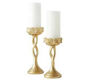 Bougeoir en métal en laiton de vente de luxe décoration de maison de mariage pièce maîtresse support de bâton de bougie en métal de chevet - Product Image 4