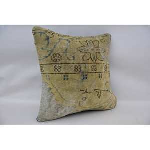 Almohada con acento tejido de lana Floral Vintage de 18x18 pulgadas, diseño estampado, respetuoso con el medio ambiente, antideslizante, extraíble, lavable, relleno de poliéster - Product Image 2