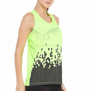Nuevo estilo de las mujeres sin mangas del gimnasio Tank Tops transpirable de punto de algodón de poliéster en stock - Product Image 4