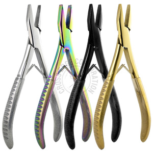 Pince à sertir pour retirer les perles courtes avec poignée en caoutchouc, pince à extensions de cheveux professionnelle, outil robuste pour extensions de cheveux - Product Image 2