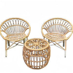 Ensemble de canapés en rotin à structure métallique pour l'extérieur, design moderne, mobilier de maison pour le salon, le jardin et l'hôtel avec style contemporain - Product Image 4