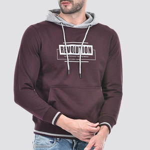 Sudadera con Capucha para Hombre, Corte Regular, Color Sólido, Nueva Llegada, Mejor Venta, Transpirable, Ecológica, Resistente al Viento, 100% Algodón, Tejido de Felpa - Product Image 1