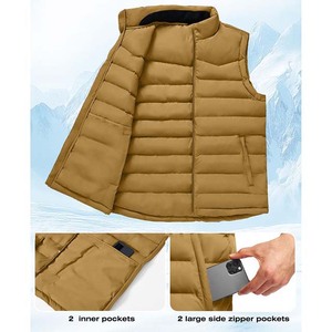 Chaleco Acolchado de Invierno con Cuello Alto, Estilo Moderno, Buena Calidad, OEM, Personalizado, Marca Hosten Greek Enterprises, Chaquetas para Hombre, Lona - Product Image 3