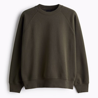 Sweat-shirt homme oversize en molleton épais à manches longues, épaules tombantes, décontracté, effet délavé, 100% coton, logo personnalisé brodé