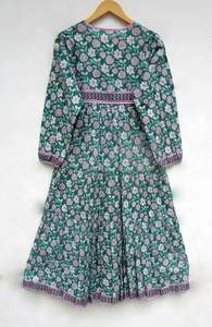 Vestido Largo Informal de Algodón Indio con Estampado a Mano, Talla Única, para Mujer, Ropa Casual, Talla Grande, Vestido de Verano, Vestidos Maxi - Product Image 2