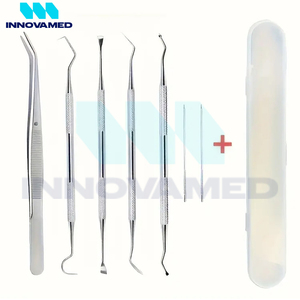 ชุดเครื่องมือทันตแพทย์แบบแมนนวลและนำกลับมาใช้ใหม่ได้เครื่องมือสุขอนามัยทางทันตกรรมทำจากสเตนเลสสตีลคุณภาพสูง - Product Image 6