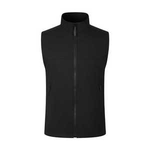 Streetwear décontracté pour hommes personnalisé gilet d'hiver grande taille en nylon Softshell veste rembourrée imperméable fermeture éclair à capuche sans manches conception - Product Image 4
