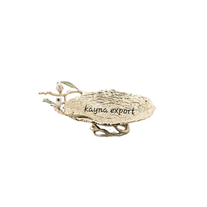 Design corail luxe aluminium métal artisanat vente en gros centre de table bol décoratif plaqué argent - Product Image 6