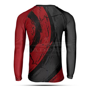 Venta al por mayor 100% algodón hombres cuello redondo camisa de alta calidad hombres compresión manga completa camiseta personalizada - Product Image 2