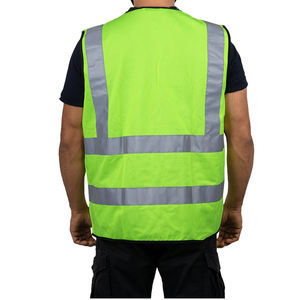 Chaleco de seguridad de alta visibilidad al por mayor, ropa de trabajo de tela de malla de color personalizada, otro uniforme, chaleco reflectante de advertencia para trabajo - Product Image 4