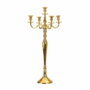 Elegantes y altos candelabros de metal para una elegante mesa en recepciones de bodas y decoración de interiores de hoteles de lujo - Product Image 6