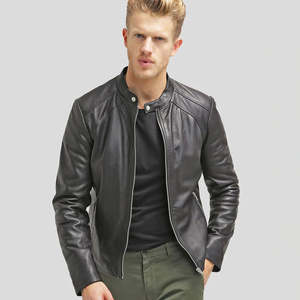 Chaqueta de Motociclista de Cuero para Hombre 2026, Logotipo Frontal Personalizable, Alta Calidad, Precio al por Mayor, Prenda Exterior de Moda, Hecha en Pakistán, OEM - Product Image 1