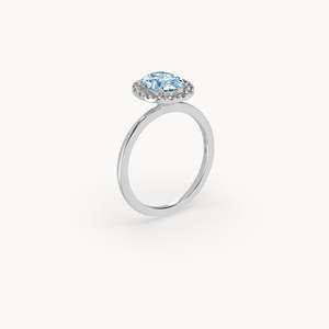 Bague de fiançailles Alma en or 14 carats avec diamant de laboratoire - Product Image 2