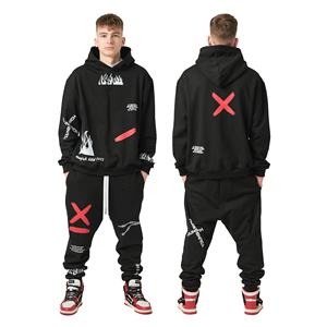 2024 vente en gros OEM personnalisé hommes hiver survêtements 2 pièces pantalons de survêtement à capuche Jogging costume personnalisable survêtement ensemble - Product Image 1