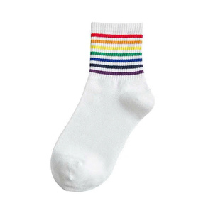 Unisex 100% Cotton Ankle <b>Socks</b> with <b>Cozy</b> Fit and Bold Winter Colors Woven Logo Design on Body - Product Image 1