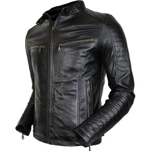 Veste en cuir d'agneau pour homme de qualité supérieure, cuir véritable, vêtements d'hiver, design tendance - Product Image 2