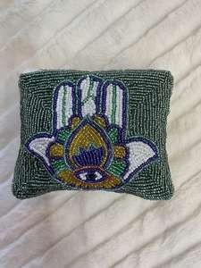 กระเป๋าใส่เหรียญประดับลูกปัดแบบคลาสสิกกระเป๋าแต่งหน้าประดับด้วยลูกปัดมุกและเพชรของขวัญสำหรับงานแต่งงานหรือปาร์ตี้สำหรับผู้หญิง - Product Image 2