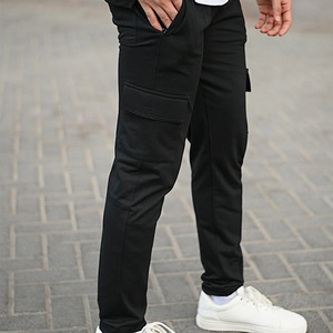 Polo à blocs de couleurs et pantalon noir ensemble de vêtements de sport décontractés survêtements pour hommes Fabricant direct d'usine personnalisé - Product Image 2