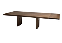 Ensemble de table à manger contemporaine moderne en bois massif avec finition laquée, extensible, rectangulaire, pour la maison, l'hôtel, la villa, l'appartement, meubles