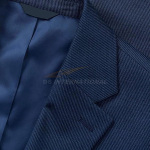El traje elástico a medida Premium para hombre separa la chaqueta ajustada azul marino y los pantalones de vestir con tela elástica para negocios - Product Image 4