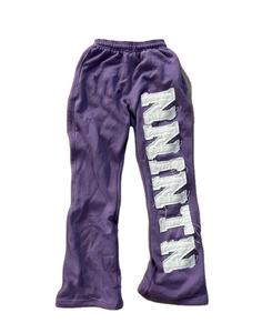 กางเกงวินเทจทรงขาบานสำหรับผู้ชาย น้ำหนักเบา ลุคทำสีซีดแบบแอซิดวอช ขากว้าง ผ้าฝ้ายเฟรนช์เทอร์รี่ สวมใส่สบาย สไตล์สตรีทแวร์ ผ้าวูล - Product Image 3