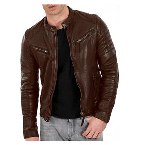 Veste en cuir pour homme de haute qualité, réversible, imperméable, zippée, brodée pour l'hiver, service OEM - Product Image 2