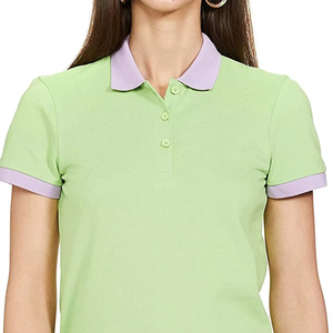 Polo classique personnalisé 2025 pour femmes avec tissu en coton doux et ajustement élégant pour les sports de bureau et les vêtements décontractés - Product Image 1