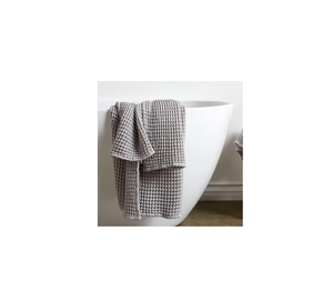 Serviette à main gaufrée à séchage rapide pour salle de bain couleur unie fabriquée en Turquie - Product Image 1