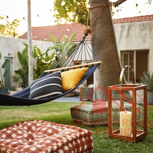 Venta caliente al aire libre de madera colgante vela linterna de cristal para decoraciones de jardín madera clásica vidrio transparente T-Light vela linterna - Product Image 2