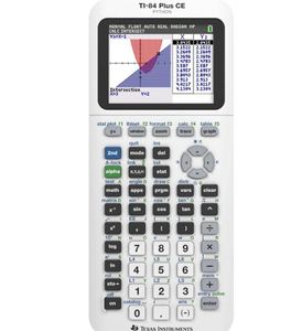 เครื่องคิดเลขกราฟิก Texas Instruments TI 84 Plus CE Pythagorean Colors รุ่นใหม่ล่าสุดปี 2025 สีขาว - Product Image 1