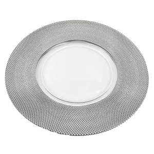 Plaque de présentation métallique élégante pour la table à manger avec des idées de décoration élégantes pour les mariages ou les fêtes - Product Image 1