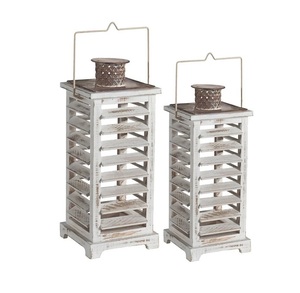 Linternas de madera de diseño personalizado decorativas, farol de madera personalizado, contenedor de velas rústicas de madera natural - Product Image 6