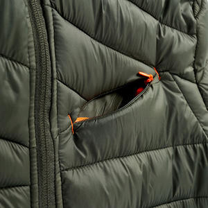 Venta al por mayor personalizado hombres XS Casual Puffer chaqueta High Street Bubble invierno verano tela de lona con capucha cremallera último frente sólido - Product Image 5