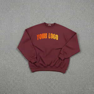 Sweat-shirts de haute qualité 100% coton French Terry lourd, couleur unie, pour hommes, logo imprimé personnalisé, col rond, sweat-shirt pour femmes - Product Image 3