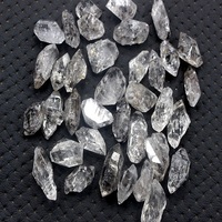 Lot de 5 Diamants Herkimer Naturels Bruts Terminés, 18-20 MM, Taillés à la Main, Effet Optique Étoilé, pour la Fabrication de Bijoux