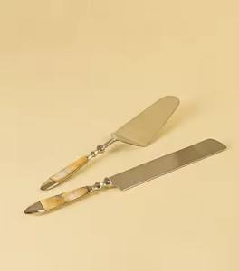 Ensemble de spatules à gâteau en métal tendance avec poignée décorative, couteau à dessert et pelle à tarte pour mariage, vaisselle de table - Product Image 3