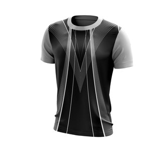 Camisetas deportivas de verano para hombre, camisetas de secado rápido para Fitness, correr, Yoga, logotipo personalizado, poliéster transpirable, patrón sólido, diseño en blanco - Product Image 1