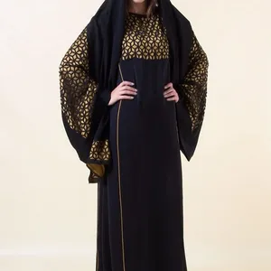 Fancy Long Sleeve Custom Muslim Women Abaya 2023 Designs of Kimono and Kaftan