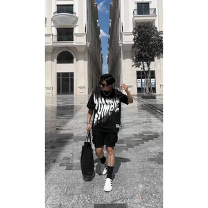 Camiseta Unisex ODM con Cuello Redondo, 100% Algodón, Talla Grande, Estampado, Tejido de 250g, Secado Rápido, Ecológica, Hecha en Vietnam - Product Image 5