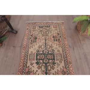 Alfombra de 2.8x10.4 pies, Alfombra Turca Vintage, Alfombra de Lana Azul - Product Image 4