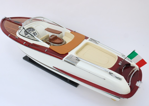 Riva gucii โมเดลเรือไม้สีขาวโมเดลงานฝีมือที่ทำจากไม้จากเวียดนามผู้ผลิต Gia khien - Product Image 4