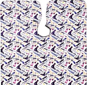 Cape de salon de coiffure-Cape de coiffeur en polyester imperméable et écologique avec boutons-pression personnalisable pour stylistes et femmes - Product Image 6