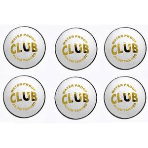 Pack de 6 balles de cricket Club en cuir blanc meilleure qualité internationale standard ALUM balles en cuir tanné - Product Image 3