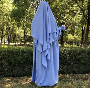 Dernier modèle Abaya Khimar au design personnalisé, belle robe de bal en relief, meilleurs prix de gros, y compris hijab élégant. - Product Image 1