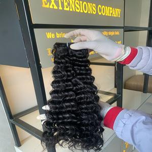 Natural profundo rizado Genius trama cruda indio sin procesar Tirupati templo cabello humano solo donante directamente de la fábrica de La India - Product Image 1